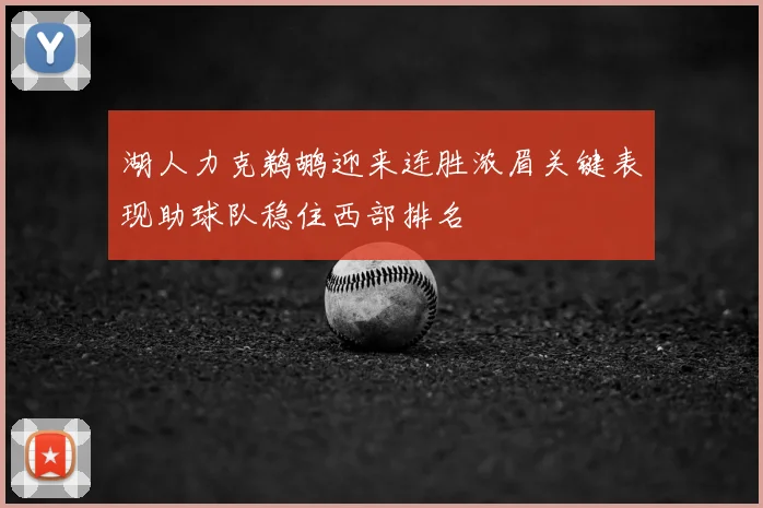 湖人力克鹈鹕迎来连胜浓眉关键表现助球队稳住西部排名